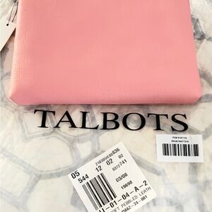 Talbots Vibrant Preppy Pink Leather Clutch